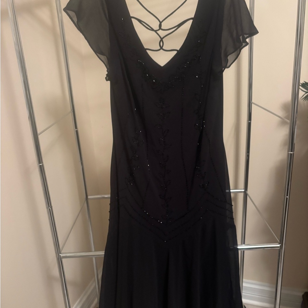 SL Fashions Black Backless Dress